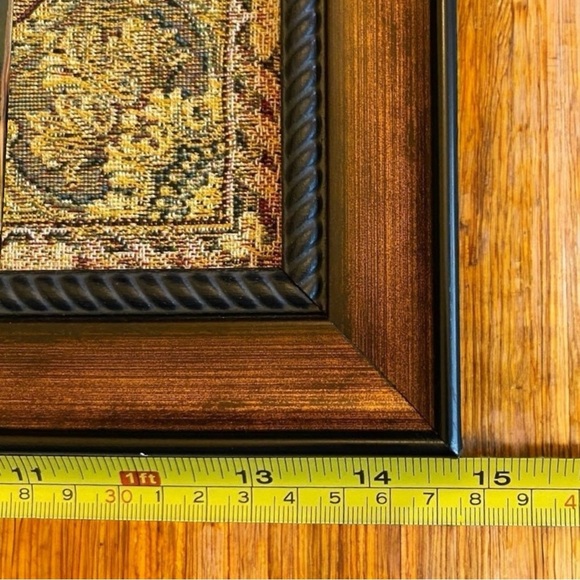 VINTAGE Italian Framed Tapestry – Madonna and Child – 15 1/4” x 14 3/4” - Picture 9 of 10